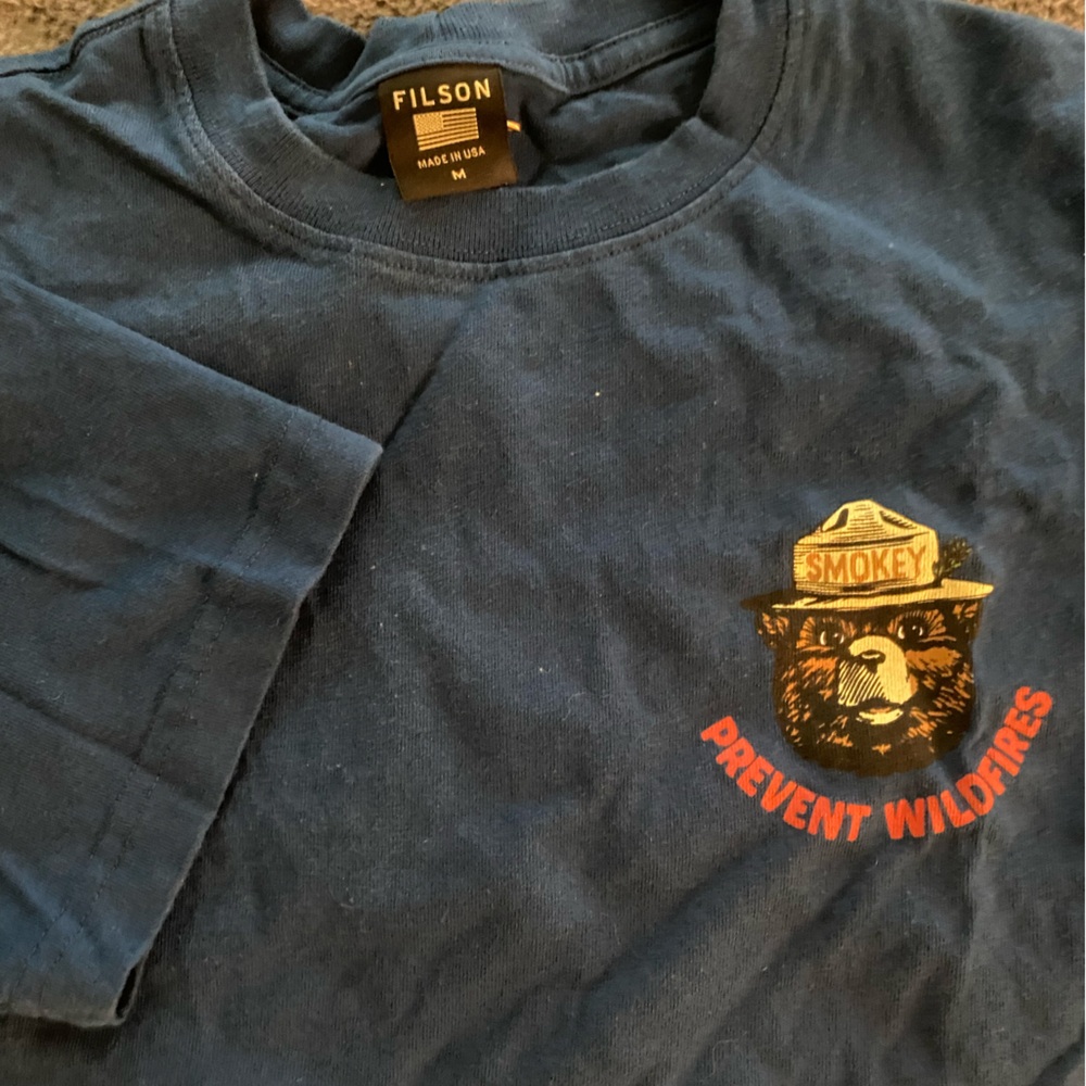 Filson, Blue “Smokey” Graphic Men's Shirt, M - Picture 2 of 3